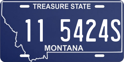 MT license plate 115424S