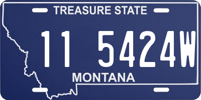 MT license plate 115424W