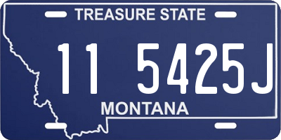 MT license plate 115425J