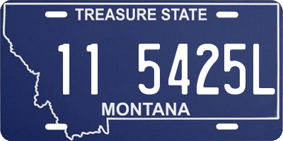 MT license plate 115425L