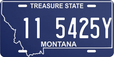 MT license plate 115425Y