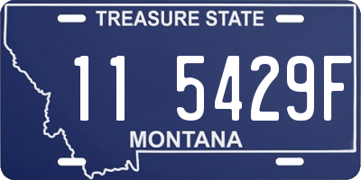 MT license plate 115429F