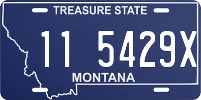 MT license plate 115429X