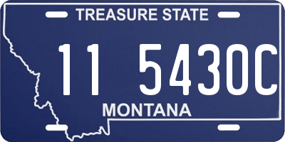 MT license plate 115430C