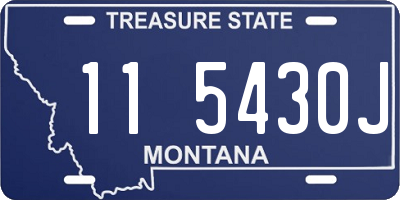 MT license plate 115430J