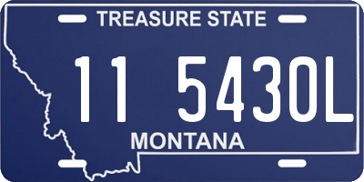 MT license plate 115430L