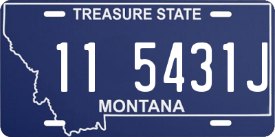 MT license plate 115431J