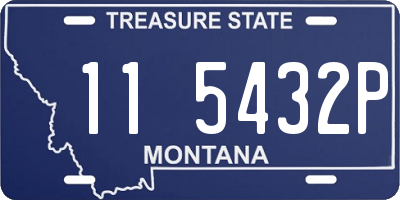MT license plate 115432P