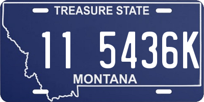 MT license plate 115436K