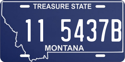 MT license plate 115437B