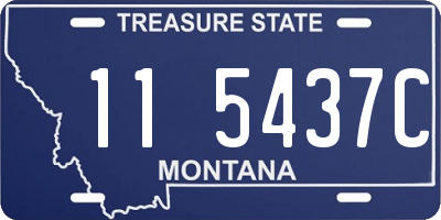 MT license plate 115437C