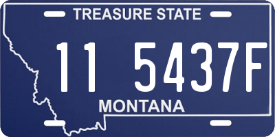MT license plate 115437F