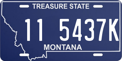MT license plate 115437K