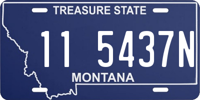 MT license plate 115437N