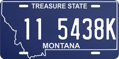 MT license plate 115438K