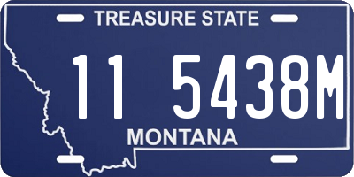 MT license plate 115438M