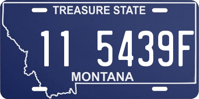 MT license plate 115439F