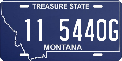 MT license plate 115440G
