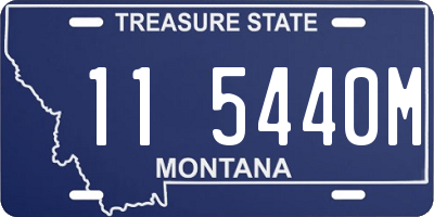 MT license plate 115440M