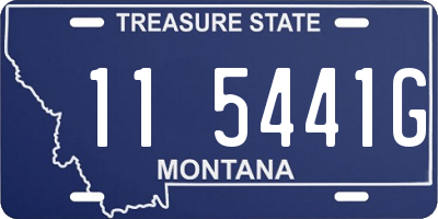 MT license plate 115441G