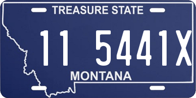 MT license plate 115441X