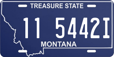 MT license plate 115442I