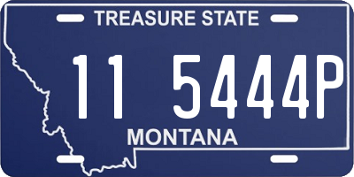 MT license plate 115444P