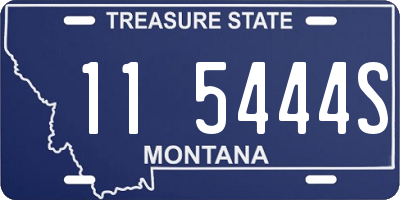 MT license plate 115444S