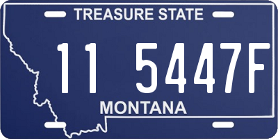 MT license plate 115447F