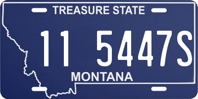MT license plate 115447S