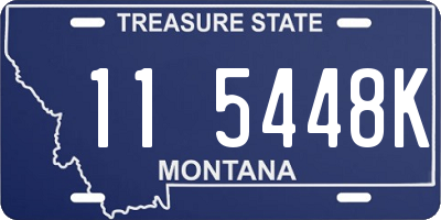 MT license plate 115448K