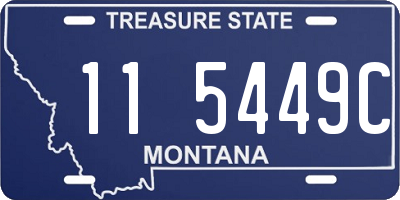 MT license plate 115449C