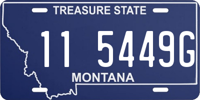 MT license plate 115449G