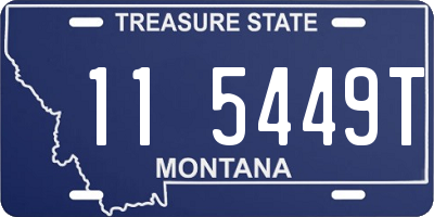 MT license plate 115449T