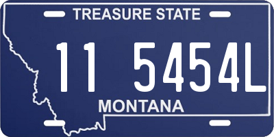 MT license plate 115454L