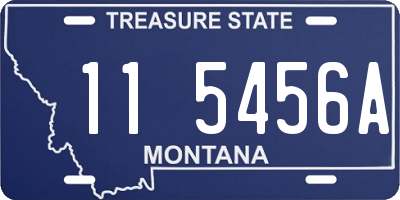 MT license plate 115456A