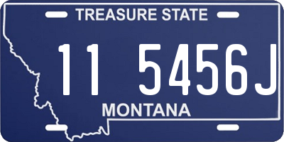 MT license plate 115456J