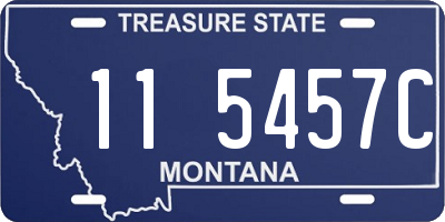 MT license plate 115457C