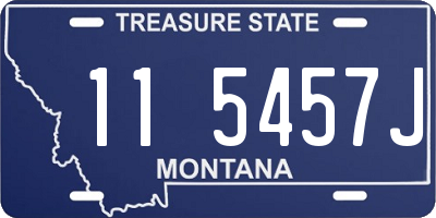 MT license plate 115457J