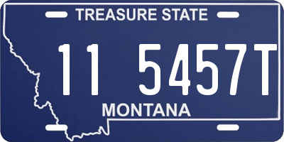 MT license plate 115457T