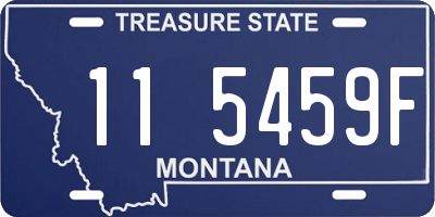 MT license plate 115459F