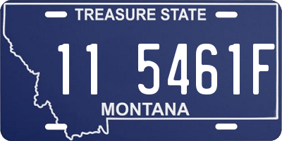 MT license plate 115461F