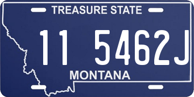 MT license plate 115462J