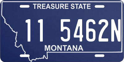 MT license plate 115462N