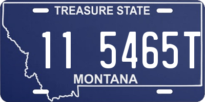 MT license plate 115465T