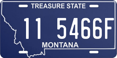 MT license plate 115466F