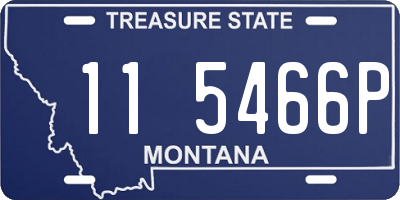 MT license plate 115466P