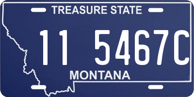 MT license plate 115467C
