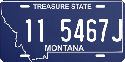 MT license plate 115467J