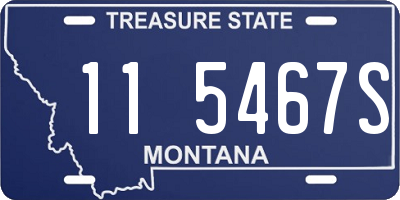 MT license plate 115467S